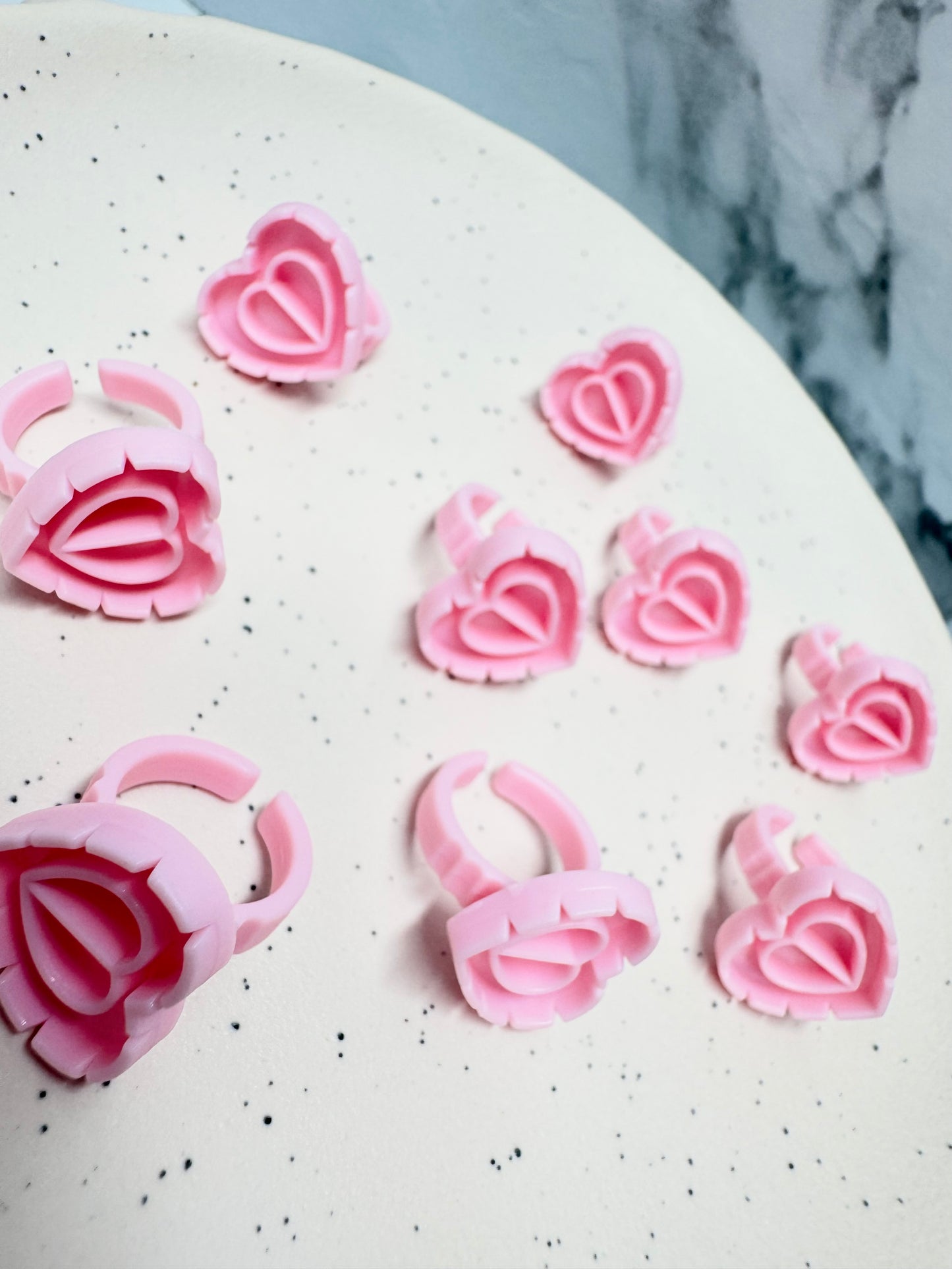 Heart Glue Rings